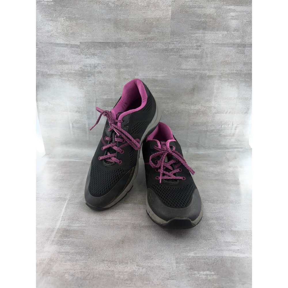 Vionic Emerald 335 Women Walking Shoes Black Purple Mesh Orthotic Size 8